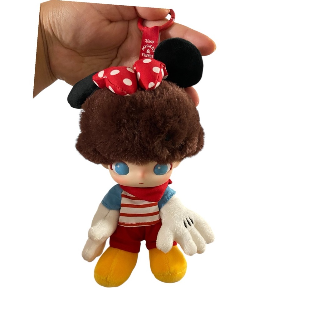 Pop Mart Dimoo Mickey Mouse Adorable Plush Toy with Red and Yellow Outfit - Picture 5 of 10